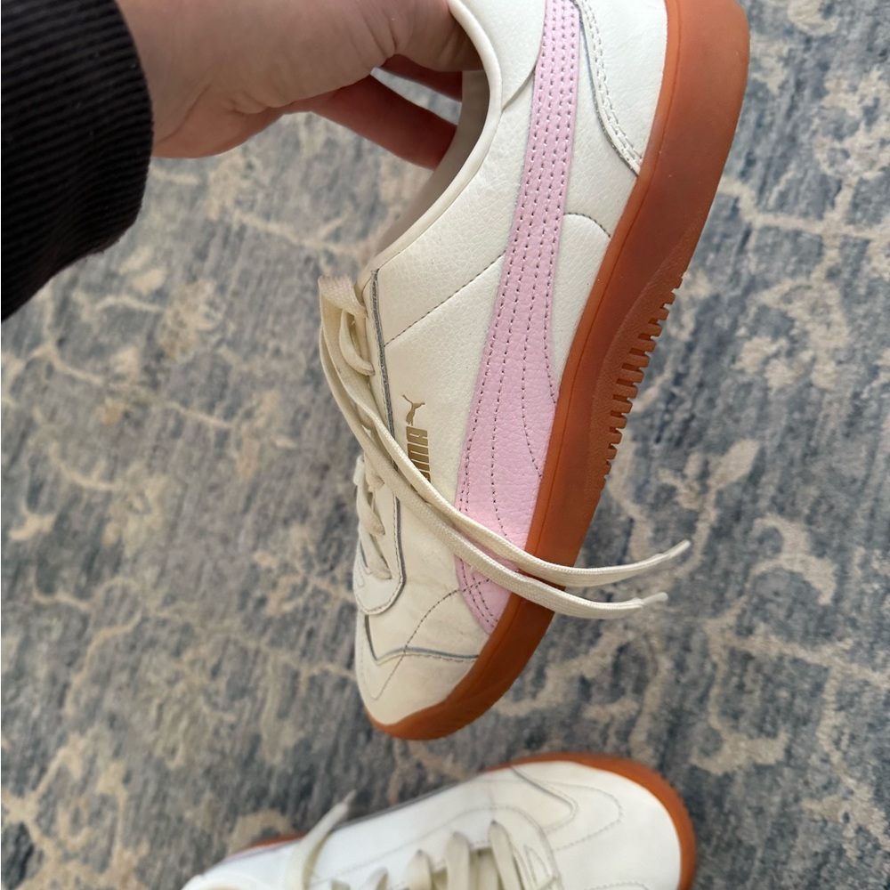 Puma Women's Cream and Pink Sneakers - Picture 5 of 5